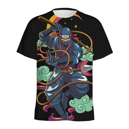 Ninja Warrior Print Men's Sports T-Shirt