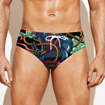 Ninja Warrior Print Men's Swim Briefs