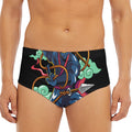 Ninja Warrior Print Men's Triangle Swim Briefs
