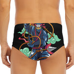 Ninja Warrior Print Men's Triangle Swim Briefs