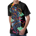 Ninja Warrior Print Men's Velvet T-Shirt