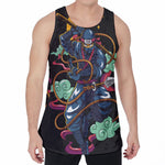 Ninja Warrior Print Men's Velvet Tank Top