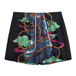 Ninja Warrior Print Mesh Shorts