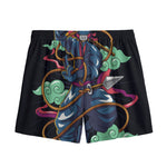 Ninja Warrior Print Mesh Shorts