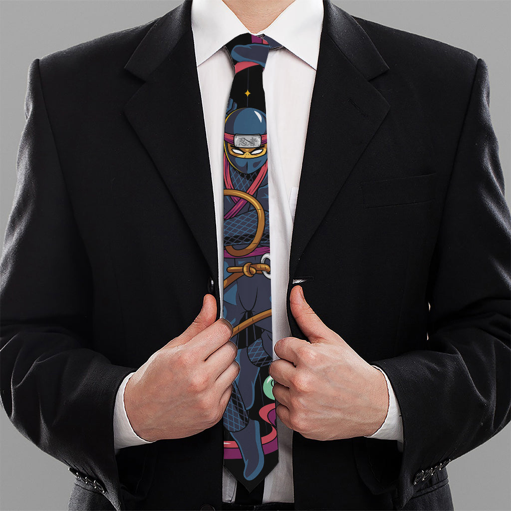 Ninja Warrior Print Necktie