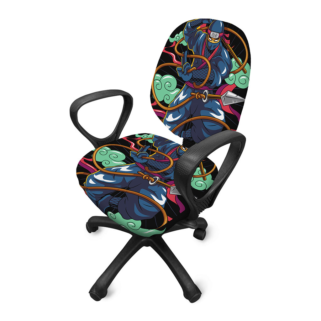 Ninja Warrior Print Office Chair Cover
