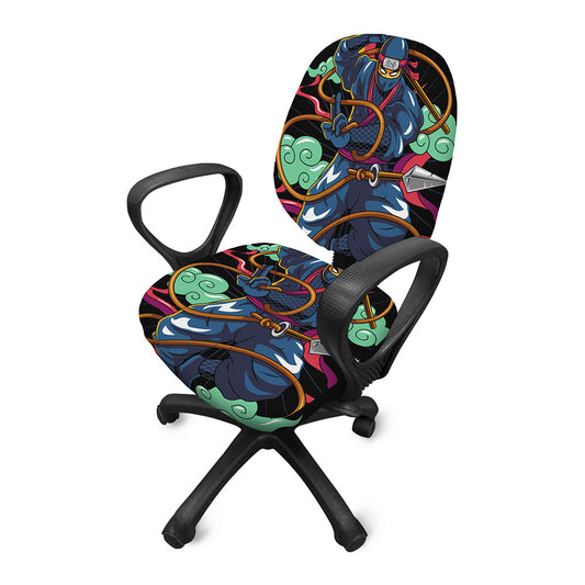 Ninja Warrior Print Office Chair Cover