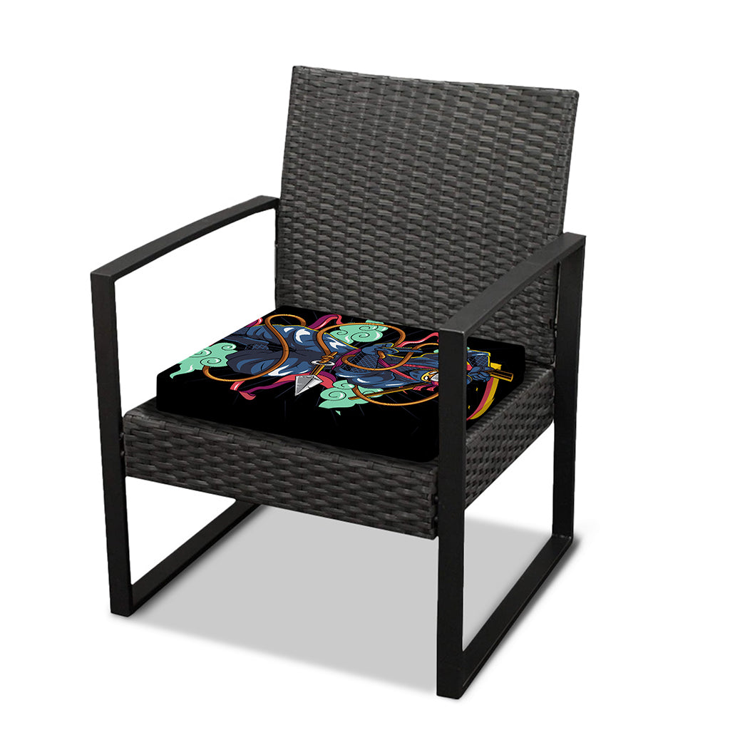 Ninja Warrior Print Outdoor Seat Cushion Cover