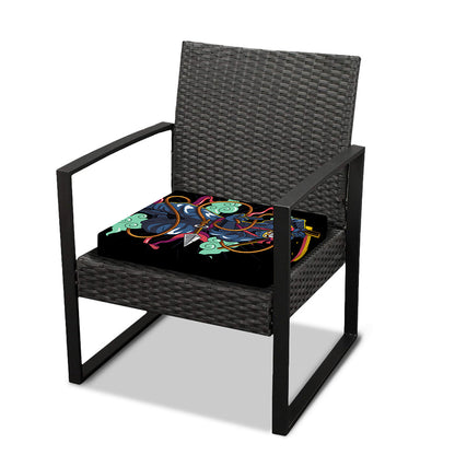 Ninja Warrior Print Outdoor Seat Cushion Cover