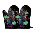Ninja Warrior Print Oven Mitts