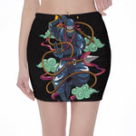 Ninja Warrior Print Pencil Mini Skirt