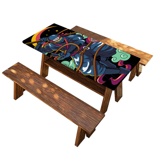 Ninja Warrior Print Picnic Table Cover