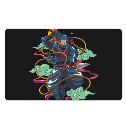 Ninja Warrior Print Polyester Doormat