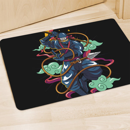 Ninja Warrior Print Polyester Doormat