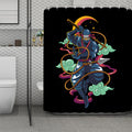 Ninja Warrior Print Polyester Shower Curtain