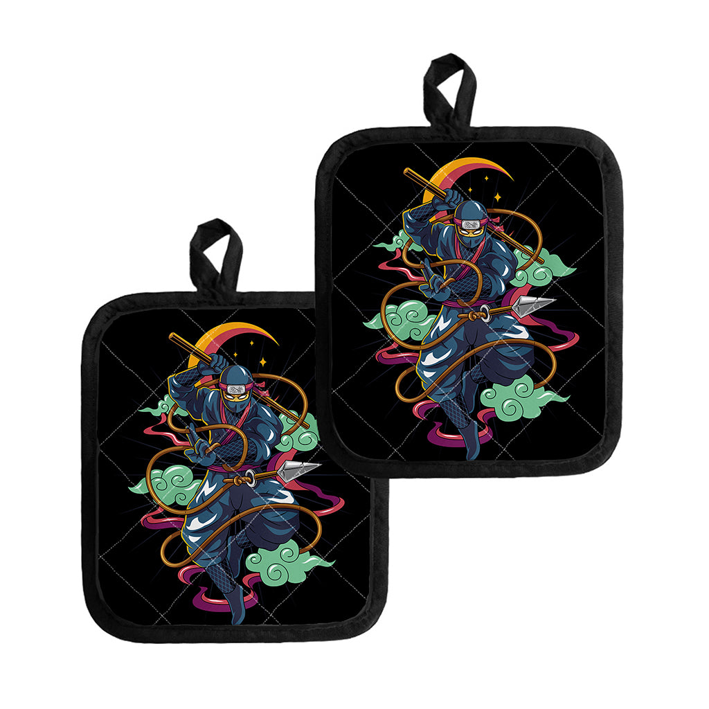 Ninja Warrior Print Pot Holders