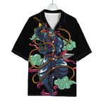 Ninja Warrior Print Rayon Hawaiian Shirt
