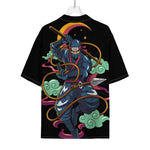 Ninja Warrior Print Rayon Hawaiian Shirt