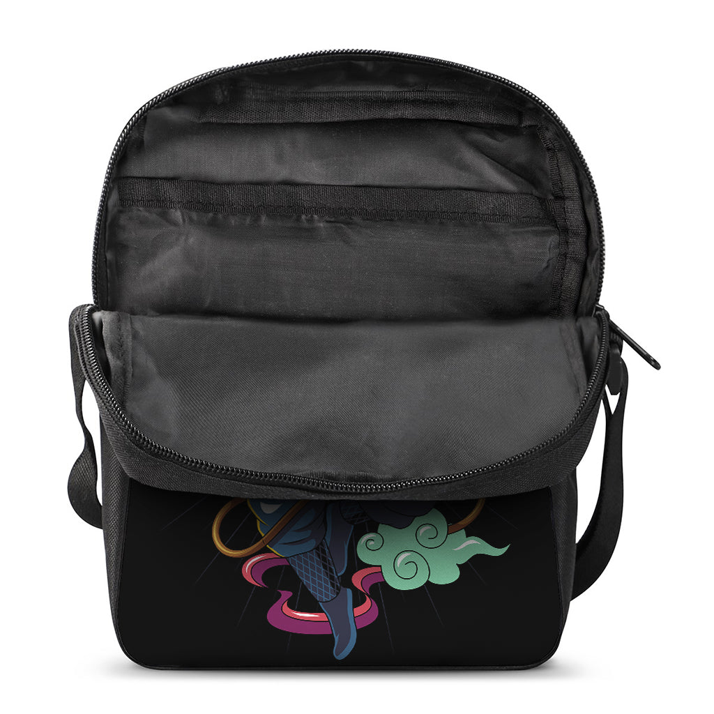 Ninja Warrior Print Rectangular Crossbody Bag