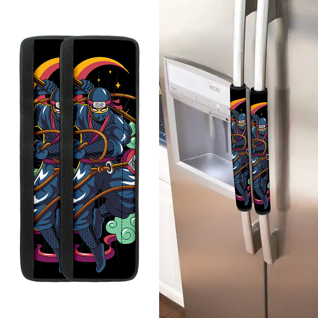 Ninja Warrior Print Refrigerator Handle Covers