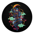 Ninja Warrior Print Round Blanket