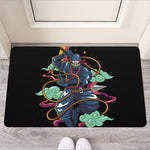 Ninja Warrior Print Rubber Doormat