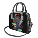 Ninja Warrior Print Shoulder Handbag
