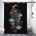 Ninja Warrior Print Shower Curtain