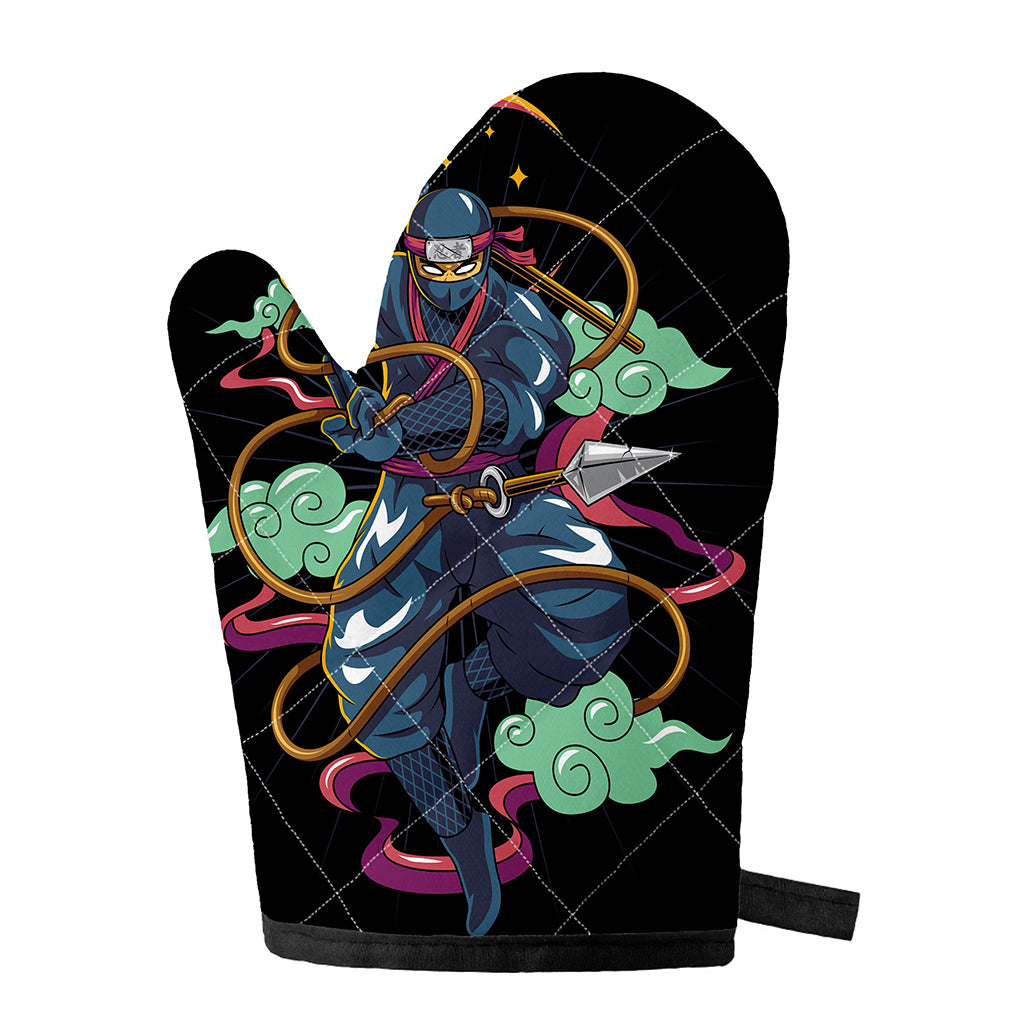 Ninja Warrior Print Single Oven Mitt