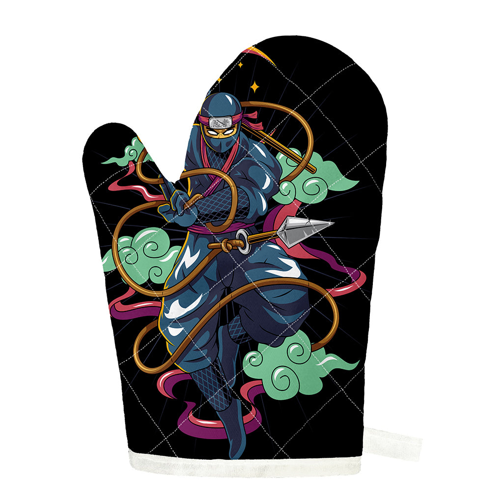 Ninja Warrior Print Single Oven Mitt
