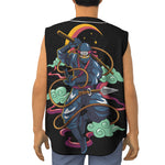 Ninja Warrior Print Sleeveless Baseball Jersey