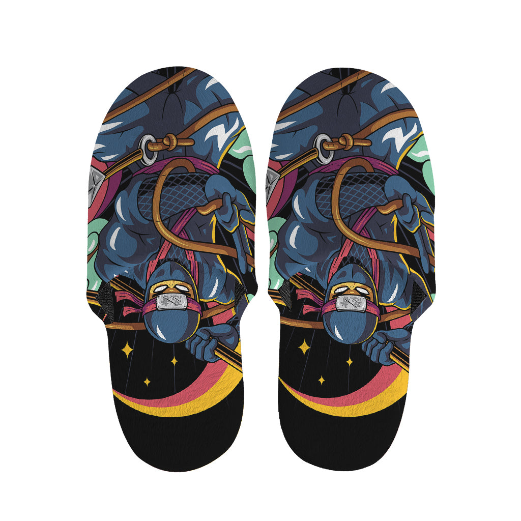 Ninja Warrior Print Slippers