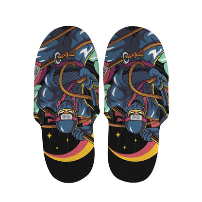 Ninja Warrior Print Slippers