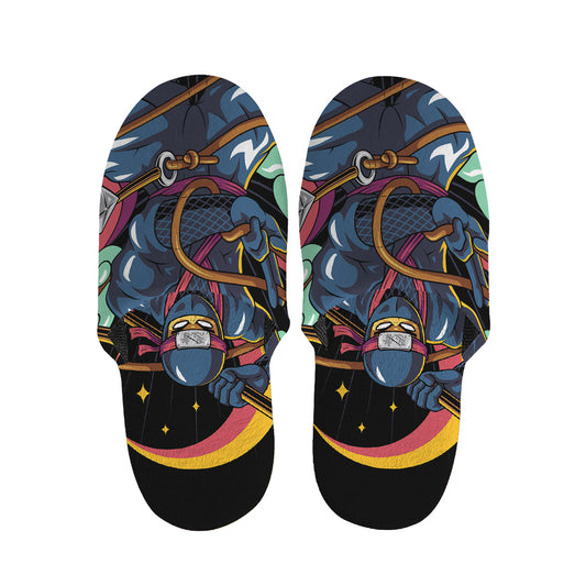 Ninja Warrior Print Slippers