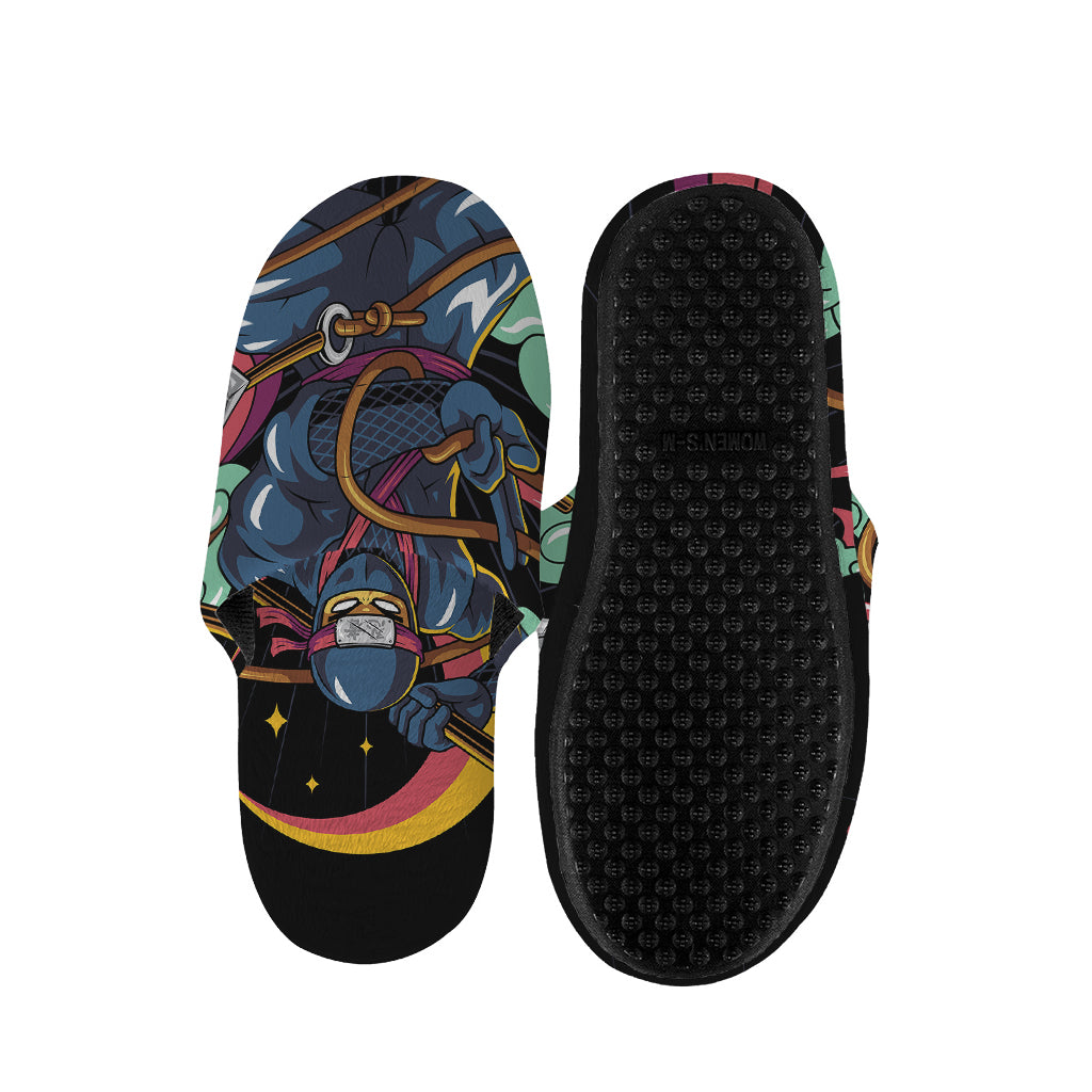 Ninja Warrior Print Slippers
