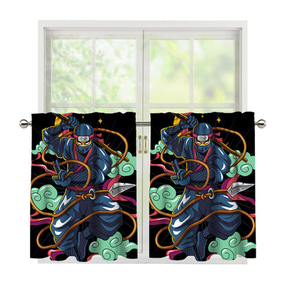Ninja Warrior Print Tier Curtains