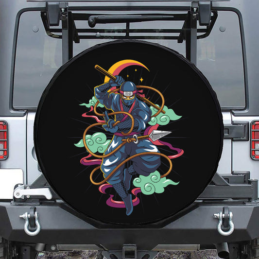 Ninja Warrior Print Tire Cover