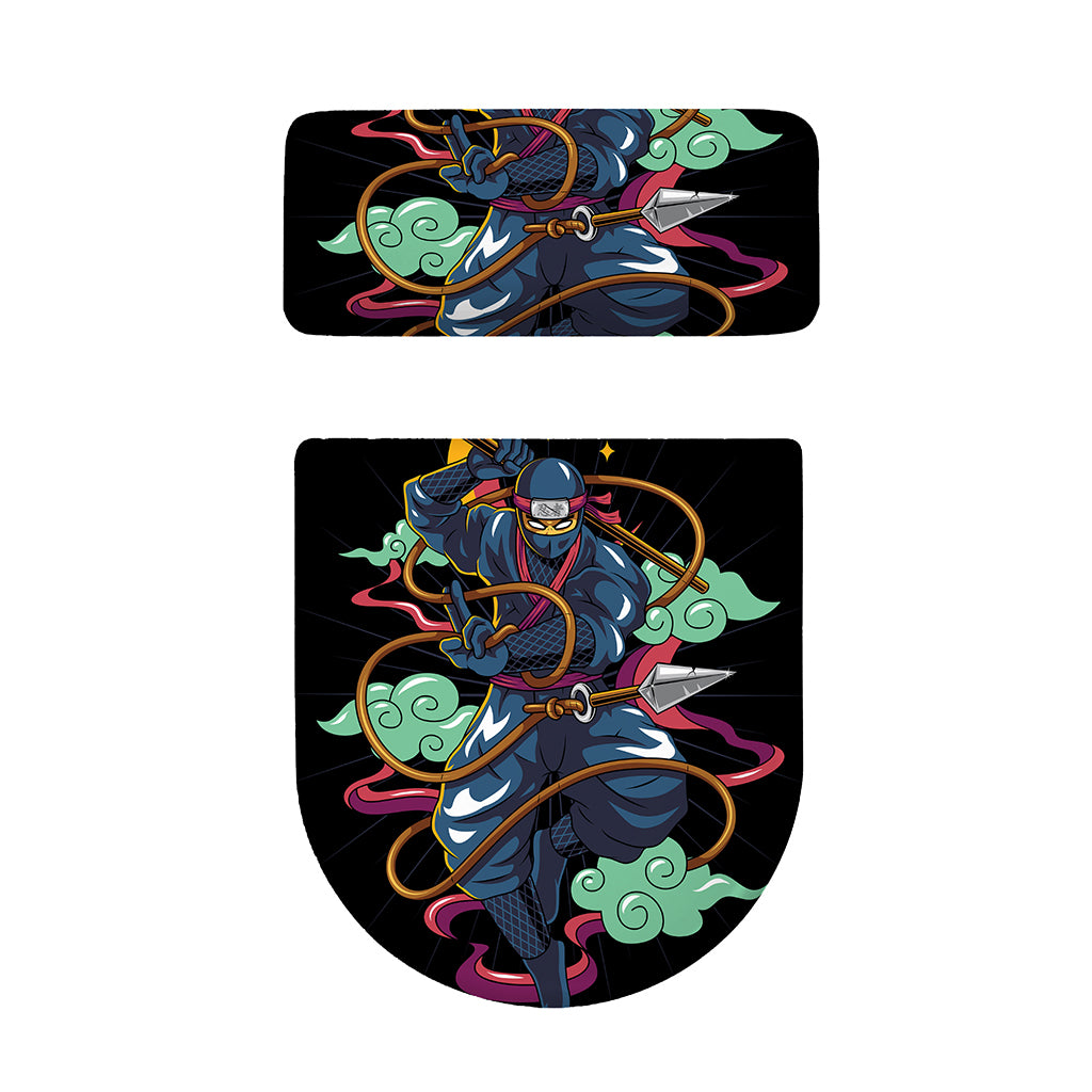 Ninja Warrior Print Toilet Lid And Tank Cover Set