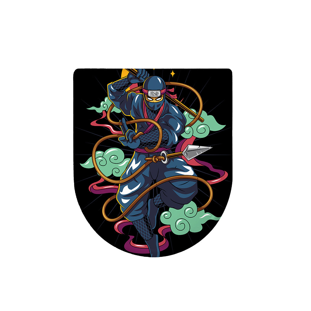 Ninja Warrior Print Toilet Lid Cover