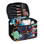 Ninja Warrior Print Travel Makeup Bag