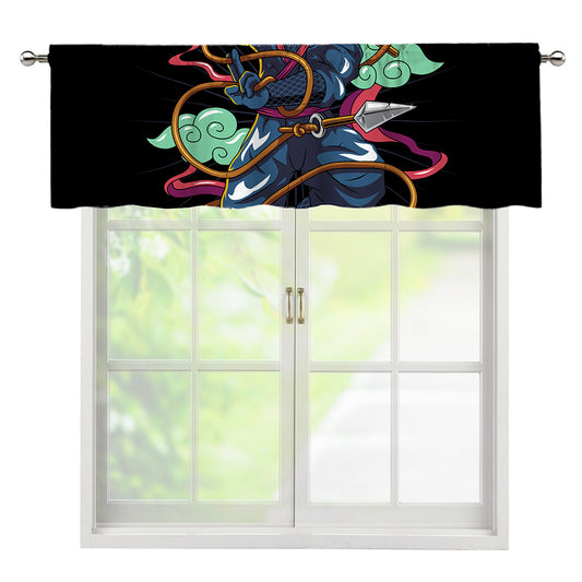 Ninja Warrior Print Window Valance