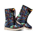 Ninja Warrior Print Winter Boots