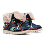 Ninja Warrior Print Winter Boots
