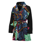 Ninja Warrior Print Women's Bathrobe