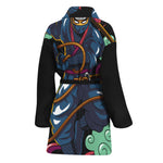 Ninja Warrior Print Women's Bathrobe