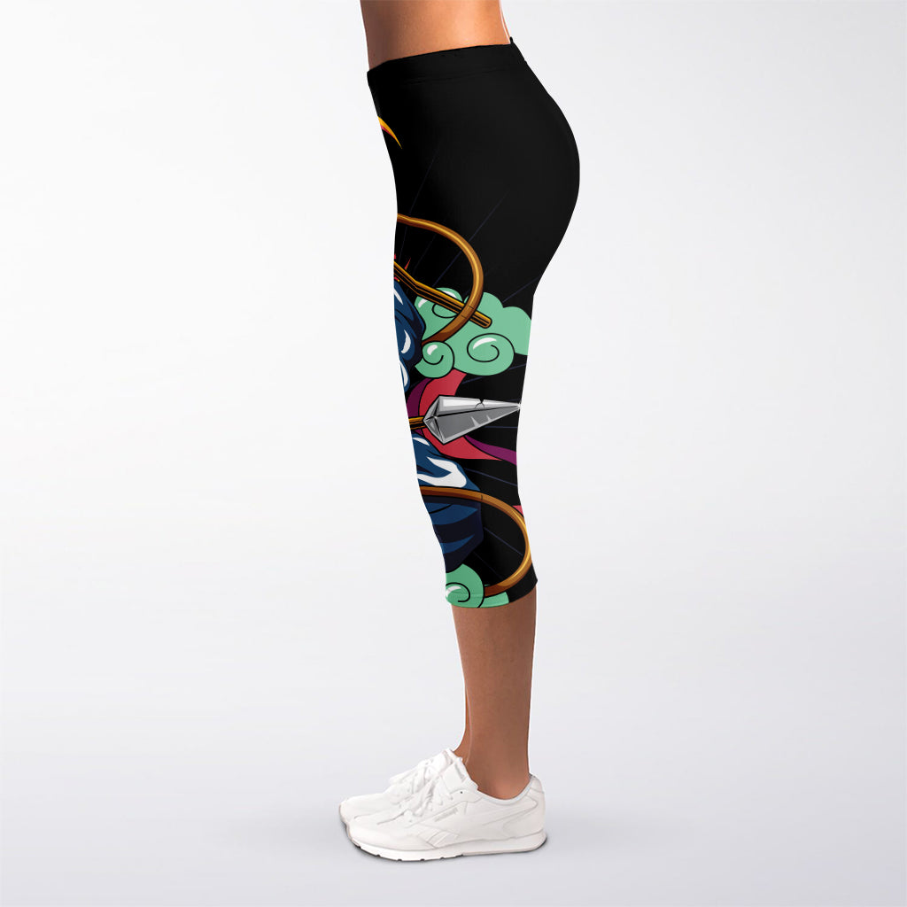 Ninja Warrior Print Women's Capri Leggings
