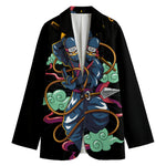 Ninja Warrior Print Women's Cotton Blazer
