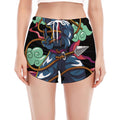Ninja Warrior Print Women's Split Running Shorts