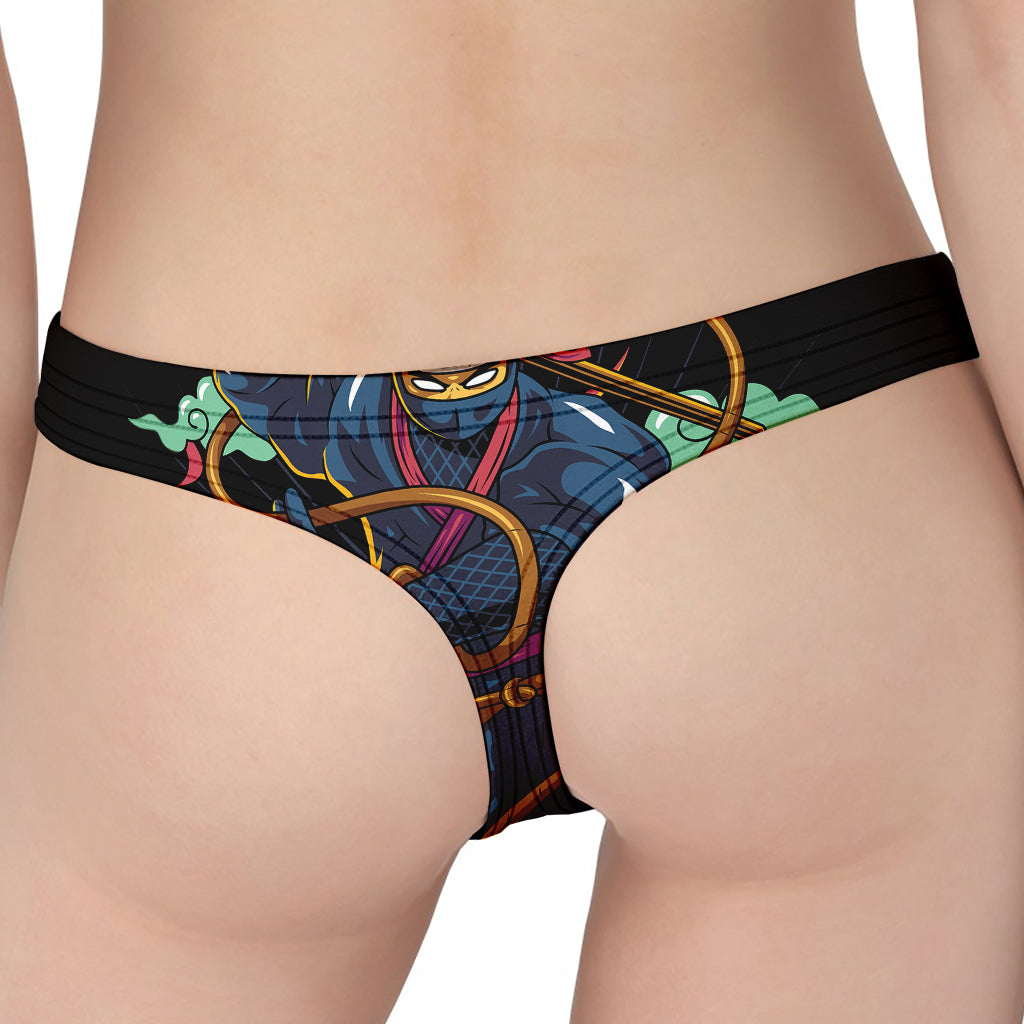 Ninja Warrior Print Women's Thong
