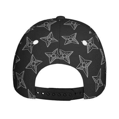 Ninja Weapon Pattern Print Baseball Cap
